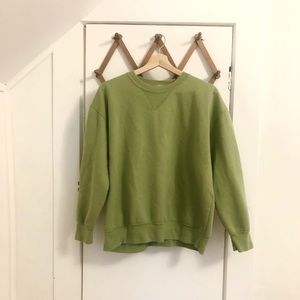 olive green crewneck